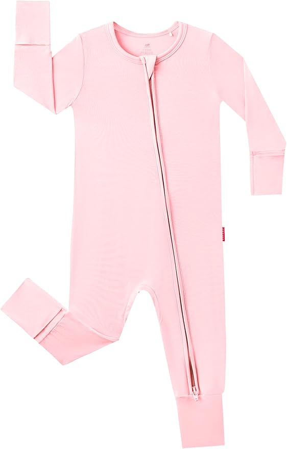 Footless Pajamas Baby Boy Girls, Viscose from Bamboo Baby Pajamas, Two Way Zipper Sleepers, Newborn Pjs
