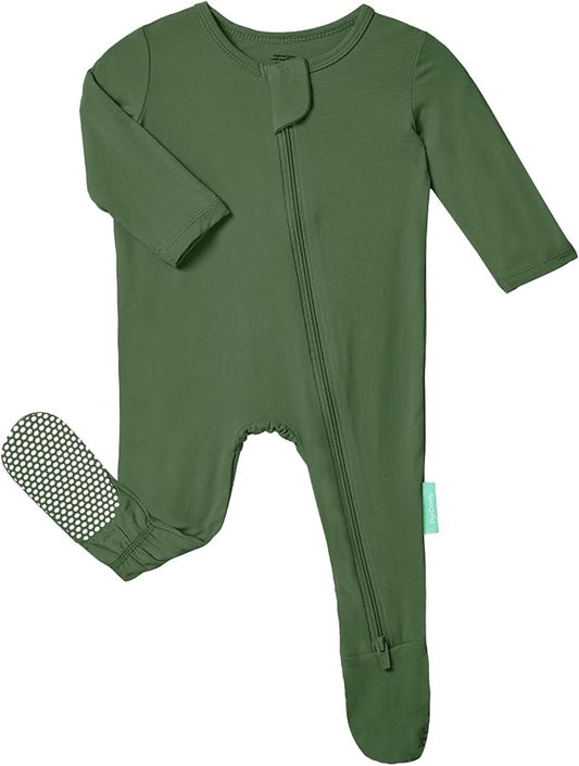 PurComfy Baby Zipper Footie Pajamas, Supersoft Bamboo Rayon Baby Footed Pjs Boy Girl 0-3-6-9-18-24 Month Coverall Sleepers