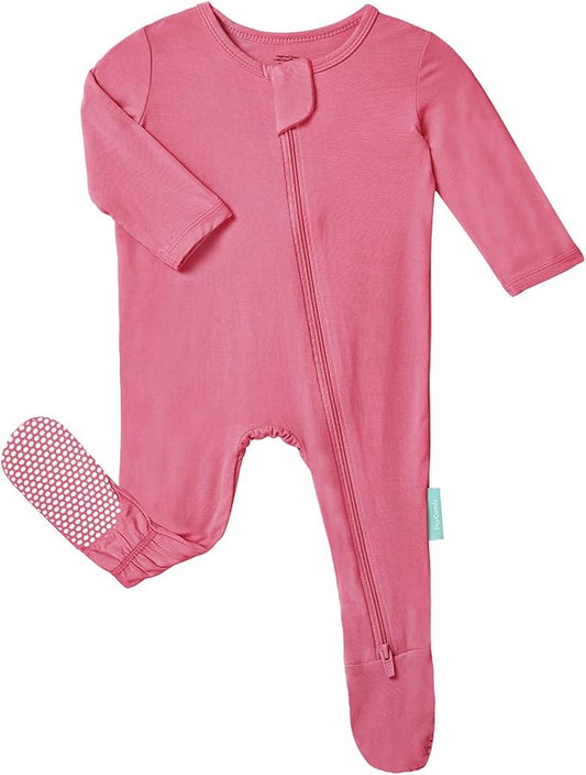 PurComfy Baby Zipper Footie Pajamas, Supersoft Bamboo Rayon Baby Footed Pjs Boy Girl 0-3-6-9-18-24 Month Coverall Sleepers