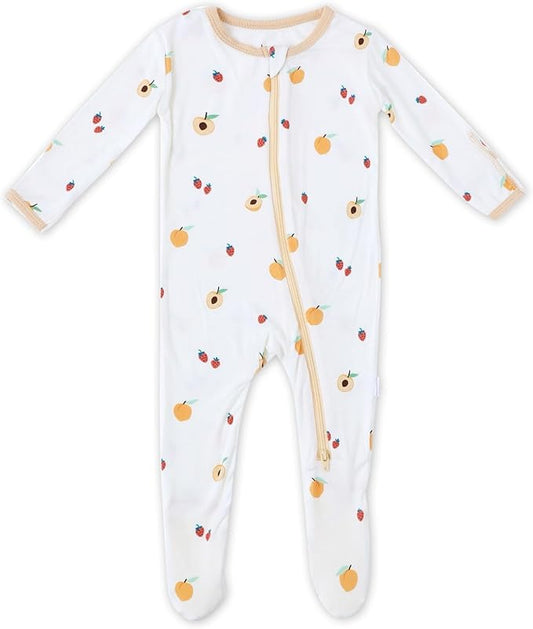 Bamboo Little Soft Baby Footie Pajamas, Baby Clothes, Newborn Sleepers, 95% Viscose and 5% Spandex, 0-24 Months