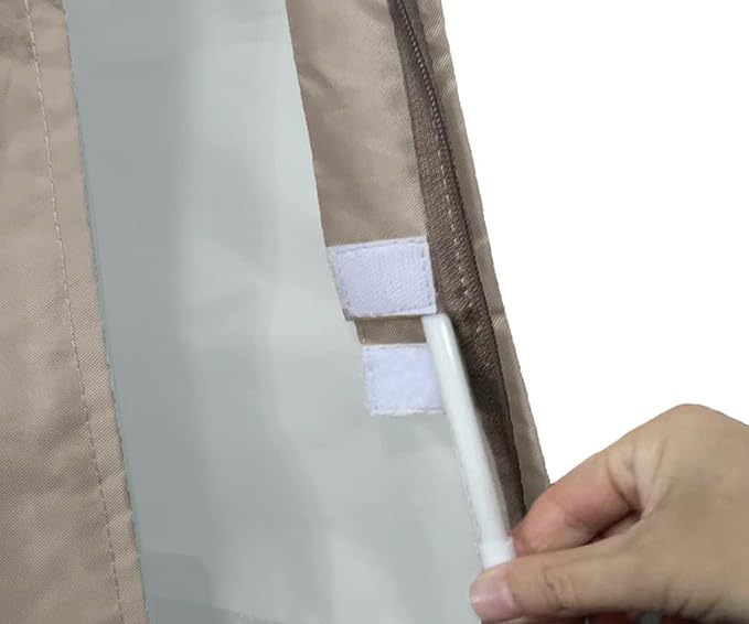 Patio Umbrella Cover for 12FT to 14FT Offset Umbrella, Water Resistant, Curved Cantilever and Straight Pole Parasol Outdoor Umbrellas Cover with Zipper and Rod