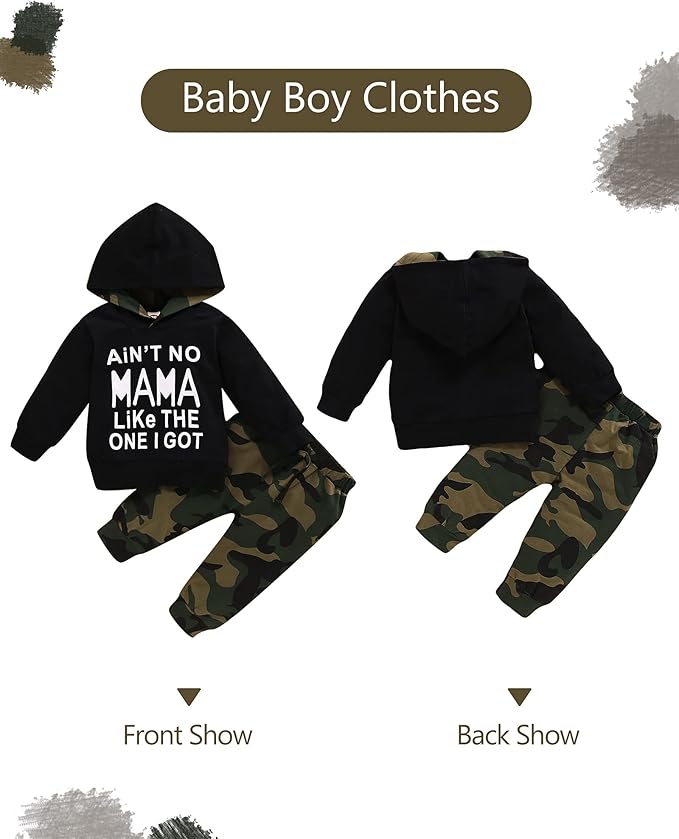 NZRVAWS Baby Boy Clothes Toddler Boy Outfit 2 3 4T 6 12 18 24 Month Fall Winter Hoodie Ripped Jeans Clothing