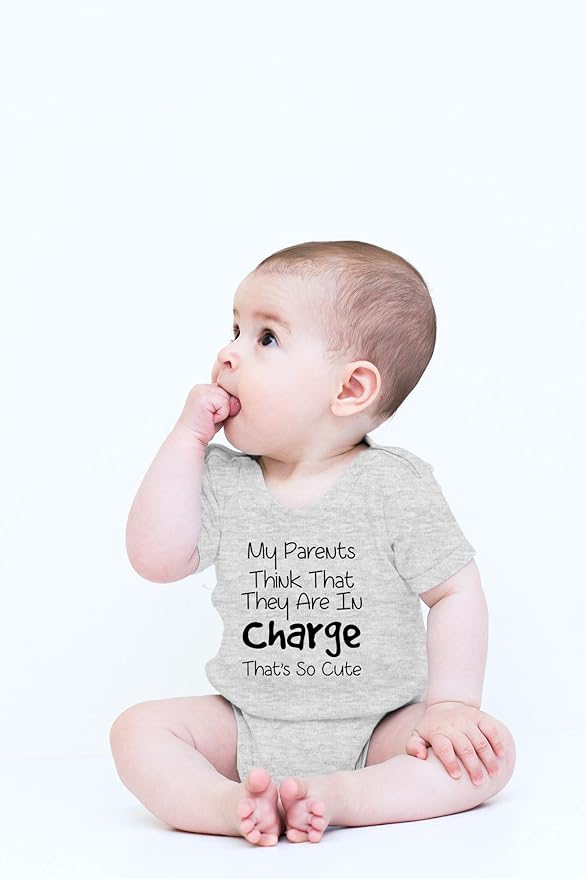 CBTwear My Parents Think That They Are in Charge Baby Bodysuit Funny Infant Outfit Unisex Humor Romper
