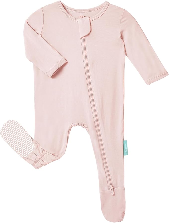 PurComfy Baby Zipper Footie Pajamas, Supersoft Bamboo Rayon Baby Footed Pjs Boy Girl 0-3-6-9-18-24 Month Coverall Sleepers