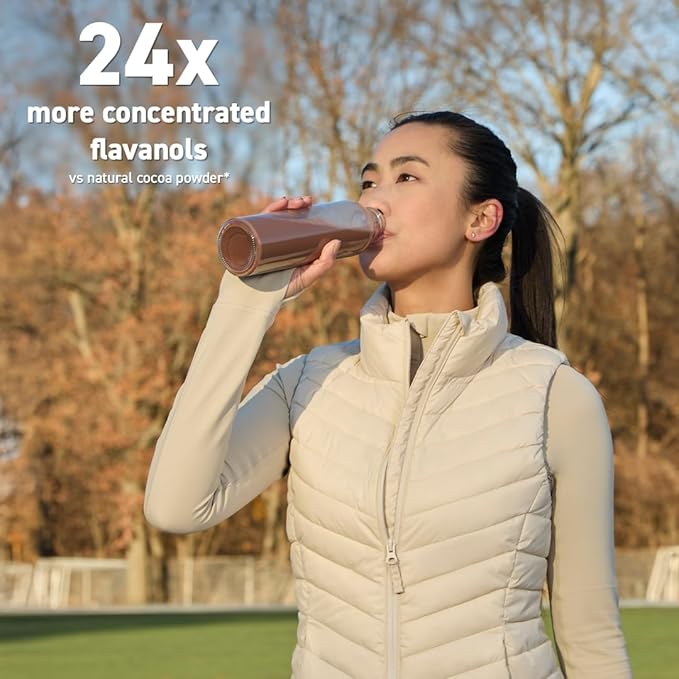 CocoaVia Cardio Health Cocoa Powder, 60 Servings, 500mg Cocoa Flavanols, Support Heart Health, Boost Nitric Oxide, Improve Circulation, Energy, Preworkout, Vegan, Dark Chocolate Cacao