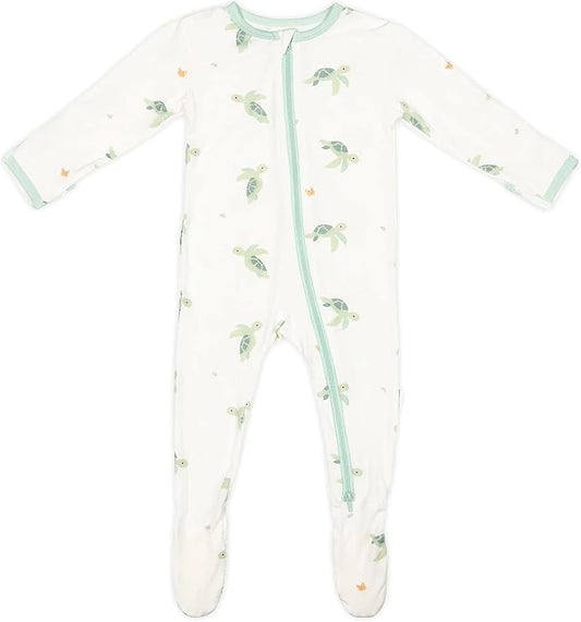 Bamboo Little Soft Baby Footie Pajamas, Baby Clothes, Newborn Sleepers, 95% Viscose and 5% Spandex, 0-24 Months