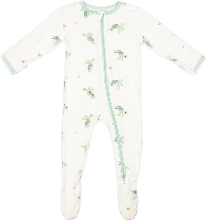 Bamboo Little Soft Baby Footie Pajamas, Baby Clothes, Newborn Sleepers, 95% Viscose and 5% Spandex, 0-24 Months