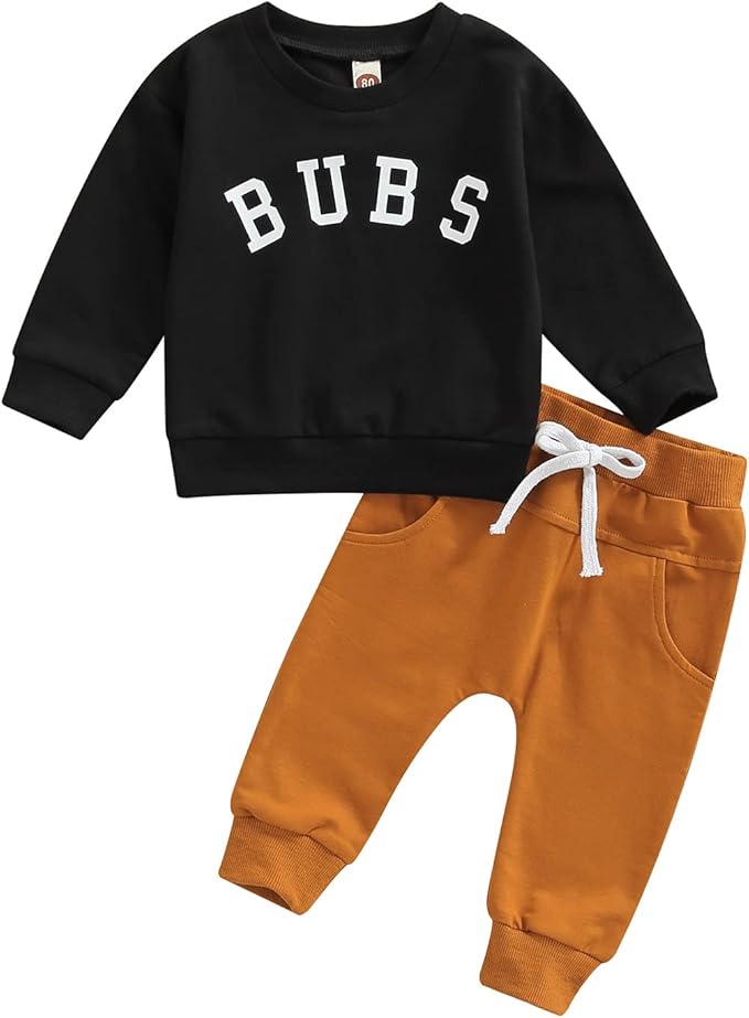 CIYCUIT Toddler Baby Boy Clothes Long Sleeve Sweatshirt Pants Set Fall Winter Outfits