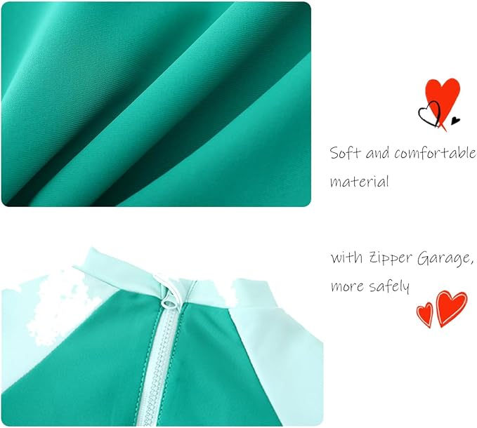 UMELOK Baby Boys UPF 50+ Sun Protection One Piece Rashguard Swimsuit with Snap Bottom