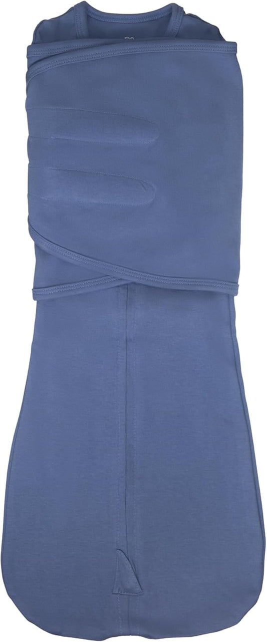 LullaBaby "Double Dream Swaddle: Exclusive Dual Wing Design, Pediatrician-Endorsed, Ultra-Soft Cotton, 0-2 Months, 12-20 lbs - Coastal Breeze