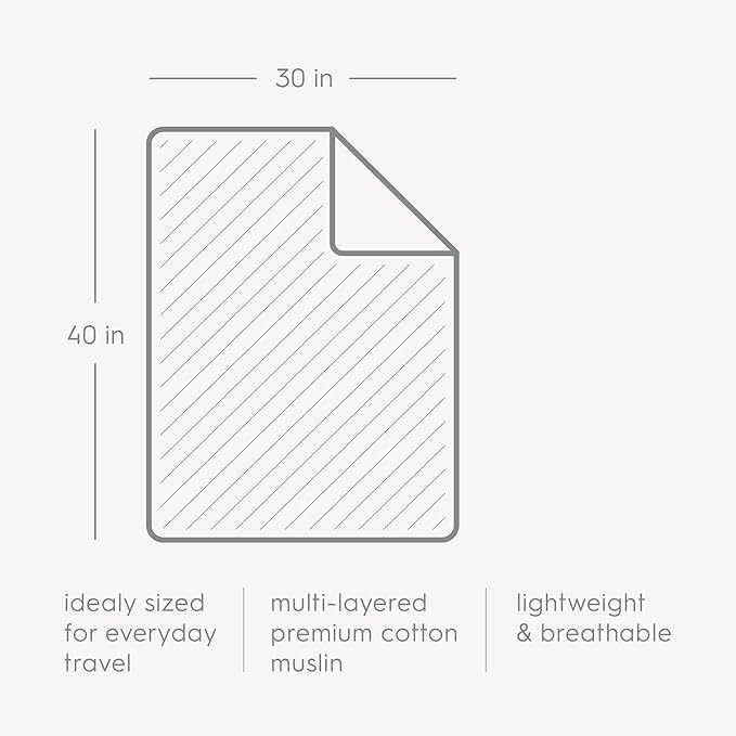 Little Unicorn Newborn Receiving Quilt | Ultra- Soft, Multi-Layered Muslin Fabric | Gift for Newborns & on-The-go (Fall Friends)