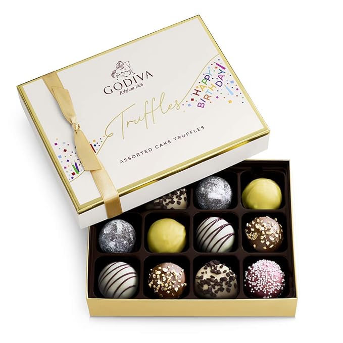 Godiva Chocolatier Birthday Truffles Assorted Chocolate Gift Box, 12 pc.