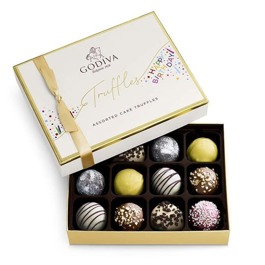 Godiva Chocolatier Birthday Truffles Assorted Chocolate Gift Box, 12 pc.