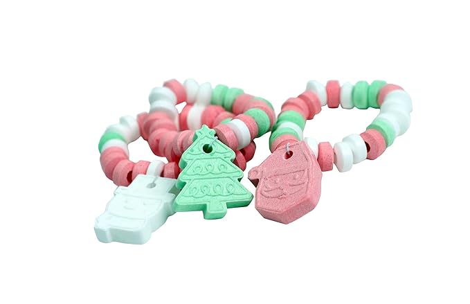 Christmas Candy - 24 Holiday Themed Candy Bracelets (15g) Individually Wrapped Bulk - Christmas Candy Stocking Stuffers - Santa, Christmas Tree, Snowman - Great for Xmas Party Favors - Christmas Gifts for Classroom
