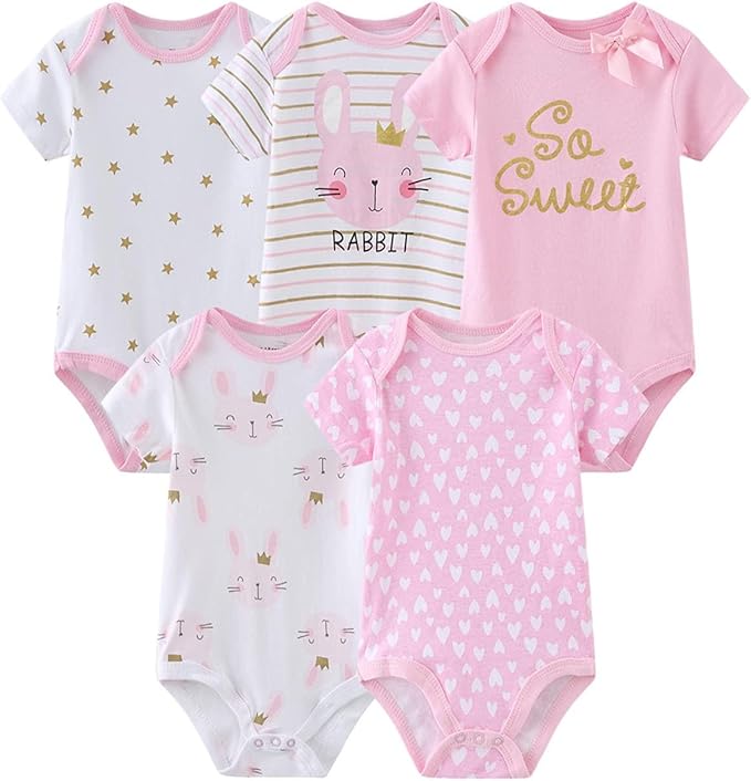 Newborn Layette Gift Set 27-Piece Baby Girl Clothes Bodysuits, Pants Essentials and Accessories 0-12Months