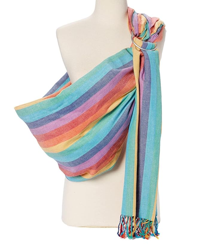 Hip Baby Wrap - 100% Soft Cotton Baby Sling Wrap - Baby Hip Carrier - Nursing Wraps for Breastfeeding, Baby Carrier Sling - Newborn to Toddler Baby Carrying Wrap, Supports 8-35 lbs - Summer Rainbow