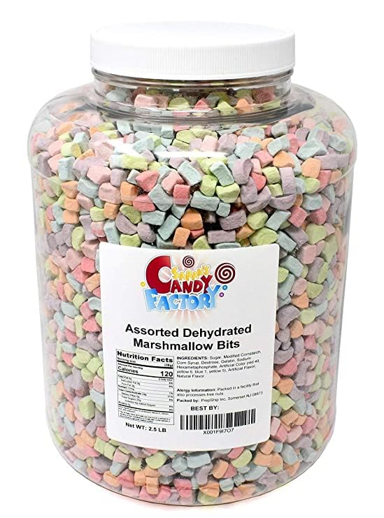 Sarah's Candy Factory Assorted Dehydrated Marshmallow Bits in Jar, 2.5 Lbs (updated)