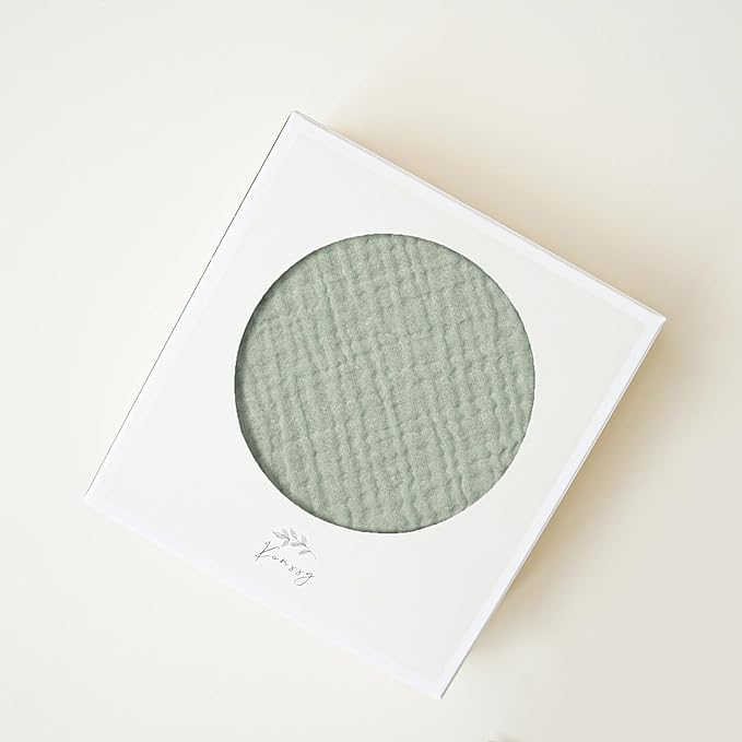 Konssy Muslin Nursing Pillow Covers, 100% Cotton Soft & Adorable Covers for Breastfeeding Pillows, Slipcovers for Newborn Baby Boys & Girls