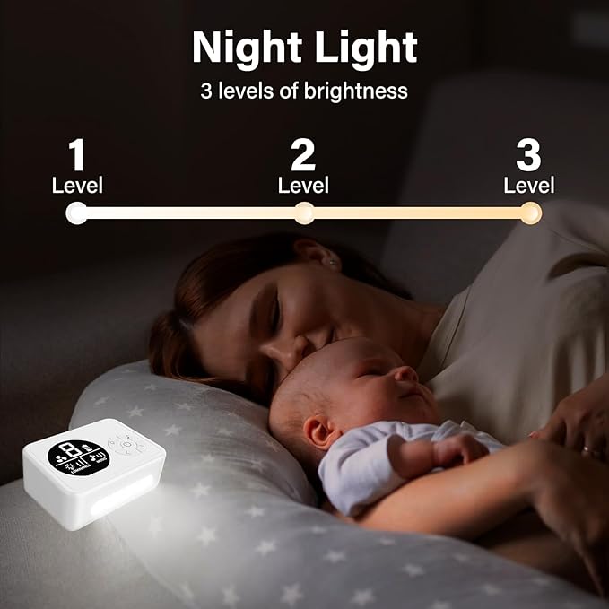 Nasal Aspirator for Baby, Nose Sucker with 9 Suction Levels, Electric Snot Sucker, 3 Levels Night Light & Nursery Rhyme Soothing Function, Food-Grade Silicone Tips