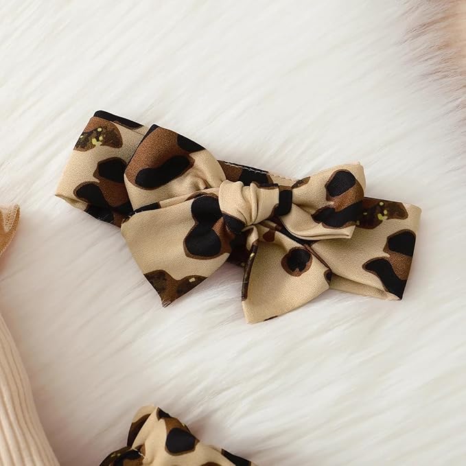 Newborn Baby Girl Clothes, Infant Girl Outfits Long Sleeve Ruffle Romper + Floral Pants + Headband Set