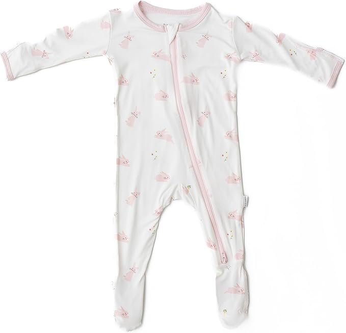 Bamboo Little Soft Baby Footie Pajamas, Baby Clothes, Newborn Sleepers, 95% Viscose and 5% Spandex, 0-24 Months