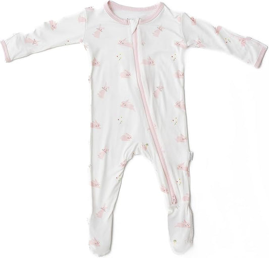 Bamboo Little Soft Baby Footie Pajamas, Baby Clothes, Newborn Sleepers, 95% Viscose and 5% Spandex, 0-24 Months