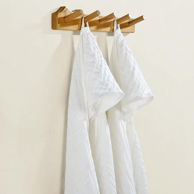 Hooded Baby Towels for Newborn, 2 Pack 100% Muslin Cotton Baby Bath Towel with Hood for Baby Toddler and Kids, Large 35x35 Inch Baby Boy & Girl Towels, Essentials Must Have