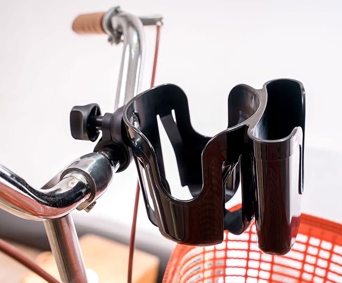 Universal Stroller & Walker Cup Holder Attachment - Fits Most Strollers, Wheelchairs, Bikes & Motorcycles