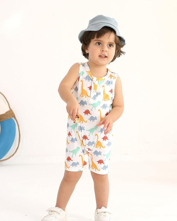 NZRVAWS Newborn Baby Boy Girl Clothes Unisex Infant Romper Pants Set Hat 4-Pack Outfits 0-12 Months 16 Pieces Toddler