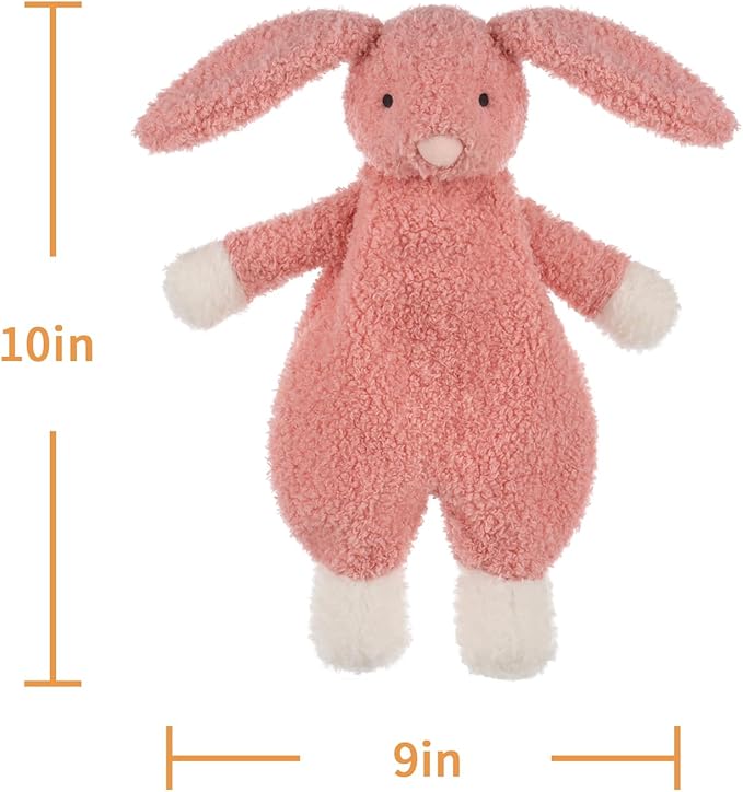 Apricot Lamb Bunny Snuggler Blanket Soft Loveys for Babies, Security Blanket for Baby Boy and Girl, for Infant and Toddlers