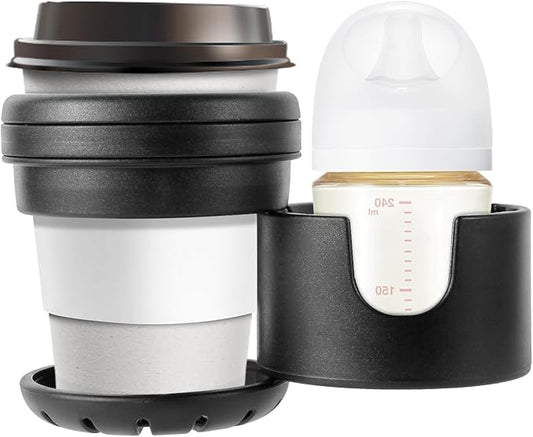 Stroller Cup Holder for Mockingbird - Dual Drink Holder with 360° Rotation, Fits Mockingbird Single & Double Strollers, ABS + Silicone, Holds Large & Small Cups