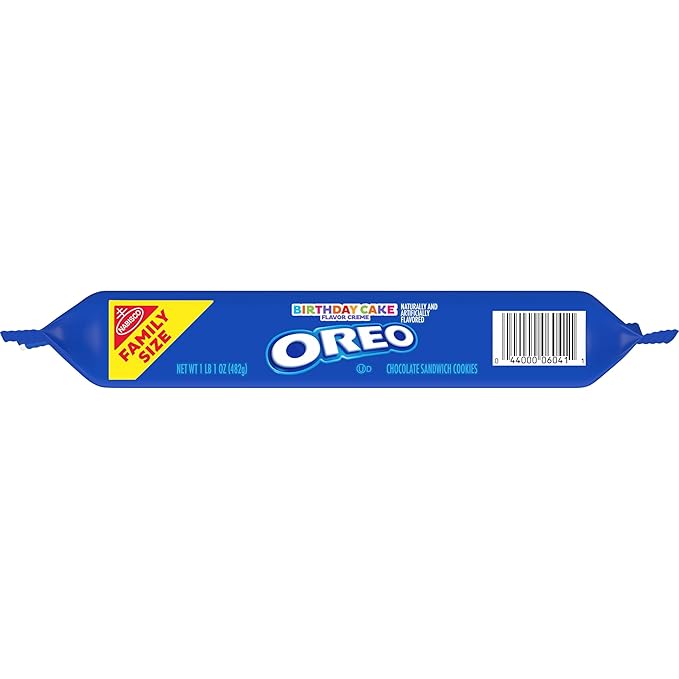 OREO Birthday Cake Creme Chocolate Sandwich Cookies, Family Size, 12 - 17 oz Packs