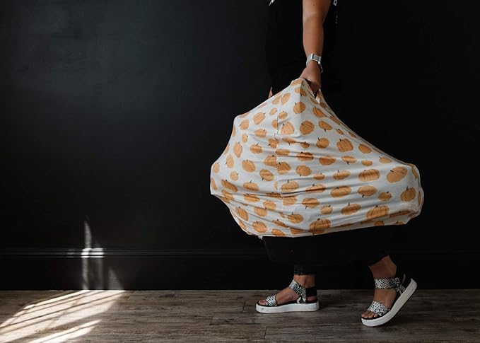 Baby Car Seat Cover Canopy and Nursing Cover Multi-Use Stretchy 5 in 1 Gift "Patch" by Copper Pearl