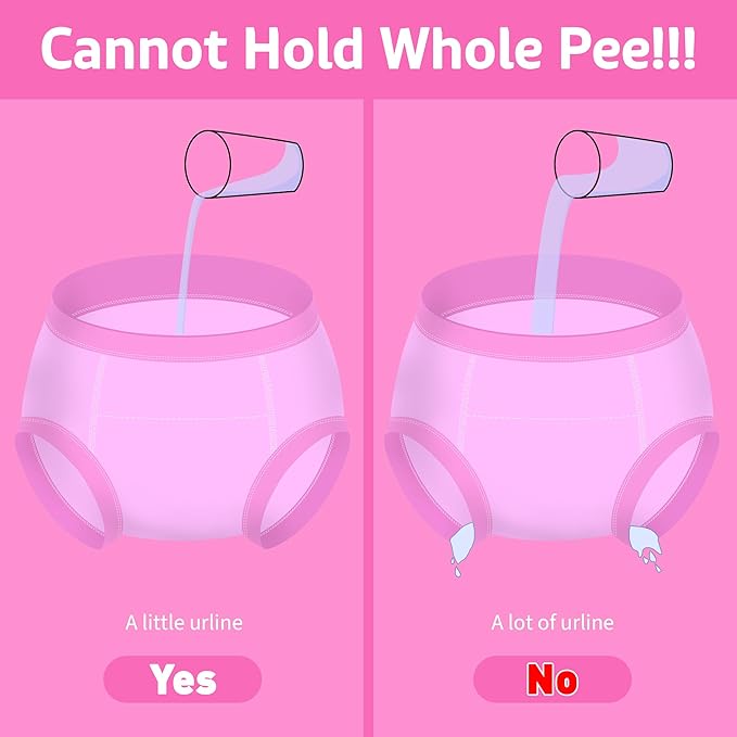 BIG ELEPHANT 6-Pack Potty Training Pants – 100% Cotton Absorbent Toddler Underwear for Boys and Girls (12M-10Y)