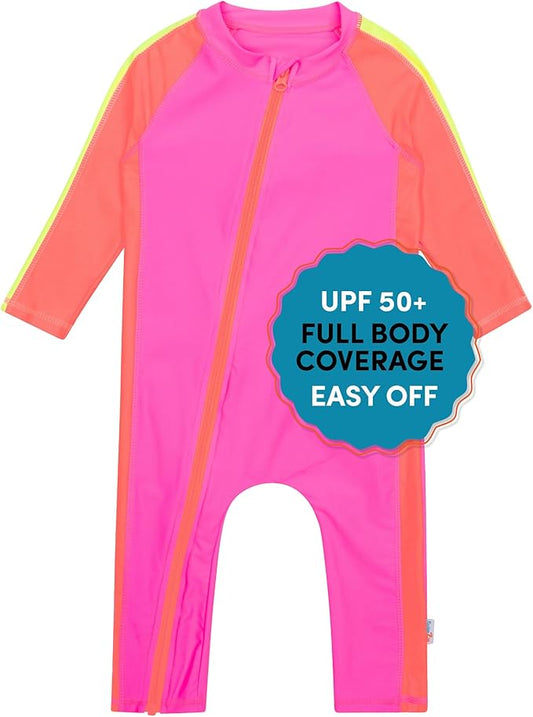 SwimZip Boys' Long-Sleeve UPF 50+ Swimsuit for Baby, Toddler, & Little Boys