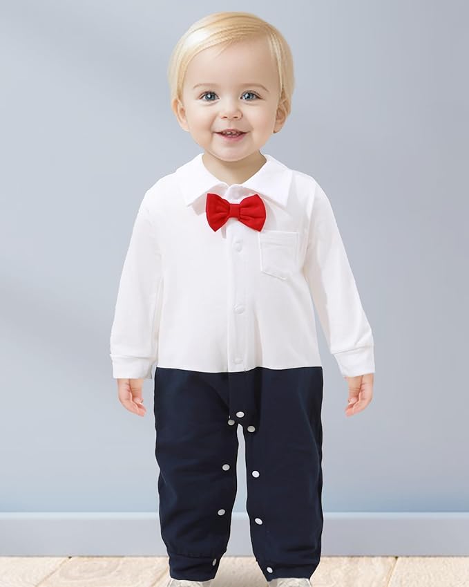 NZRVAWS Baby Boy Clothes Preemie Infant Boy Bear Outfits Jumpsuit Bodysuit Letter Print Romper