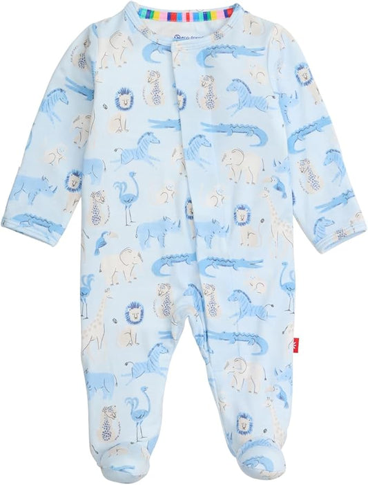 Magnetic Me Boys Modal Magnetic Baby Footie Pajamas | Silky Soft Modal Fabric | Baby Sleepers Available in Sizes PRE - 24M