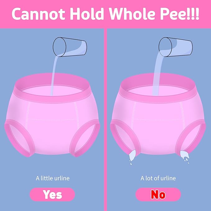 BIG ELEPHANT 6-Pack Potty Training Pants – 100% Cotton Absorbent Toddler Underwear for Boys and Girls (12M-10Y)