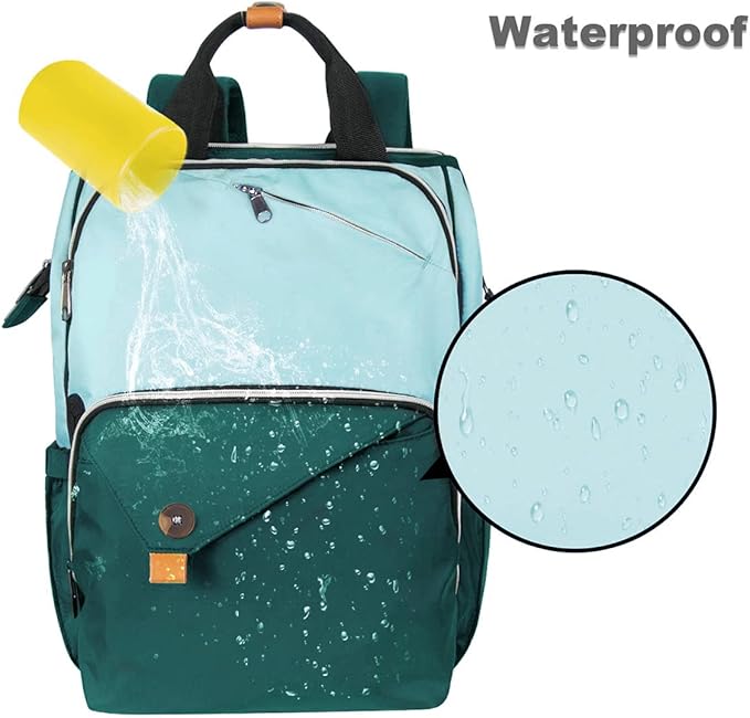 Hap Tim Baby Diaper Bag for Boys Girls, Large Backpack Diaper Bags with Double Compartments, Baby Registry Search Shower Gifts Stuff Newborn Must Haves, Green（7340-GR）