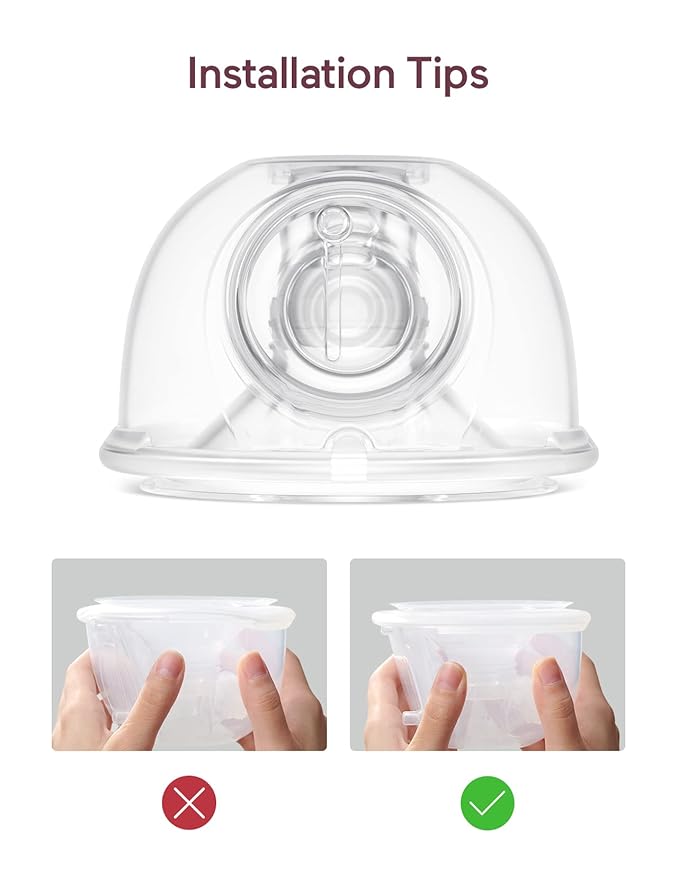 Momcozy Original S9 Pro/S12 Pro Replacement Accessories, Only Compatible with Momcozy S9 Pro/S12 Pro Breast Pump NOT for S9/S12 (Double-Sealed Full Set Collector Cup with 24mm Flange,180ml, 1 Pack)