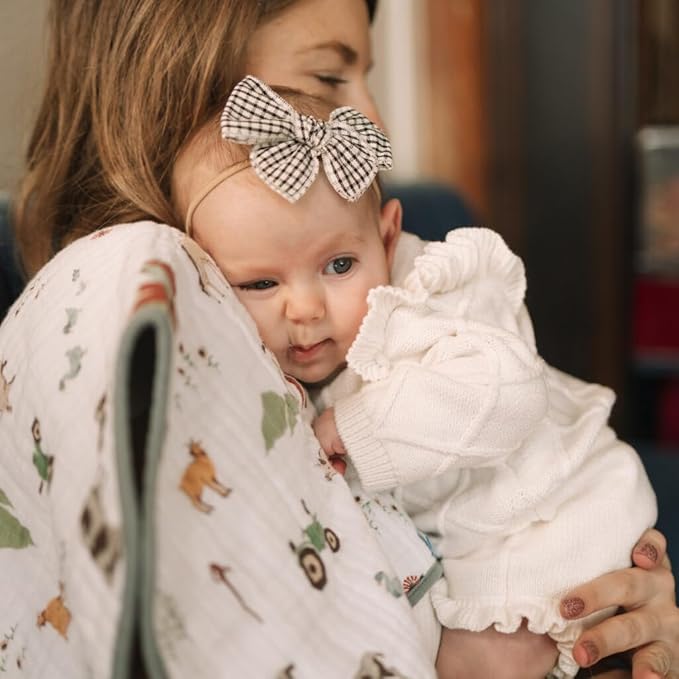 Little Unicorn Ultra-Absorbent Premium Burp Cloth 2 Pack | Soft on Baby's Skin | Larger Size | Ergonomic Design | Set of 2 (Farmyard)