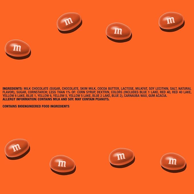 M&M'S WORLD Orange Peanut M&M’s chocolate candy 2 lb bag – bright snack for birthdays, buffets, celebrations, desserts, gifts, gatherings, or cheerful table display