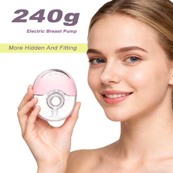 Electric Breast Pump,My-375 4 Modes & 12 Levels,Hands Free Breast Pump,Memory Function,Quiet Portable Pump,Strong Suction,Rechargeable,Double-Sealed Flange Sizes (19/21/24mm) (Light Color 2 Pack)