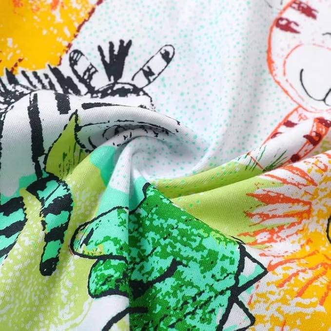 Cute Giraffe + Zebra With Floral Print Long Sleeve Baby Girl Clothes White Jumpsuit For Baby One-Piece Romper