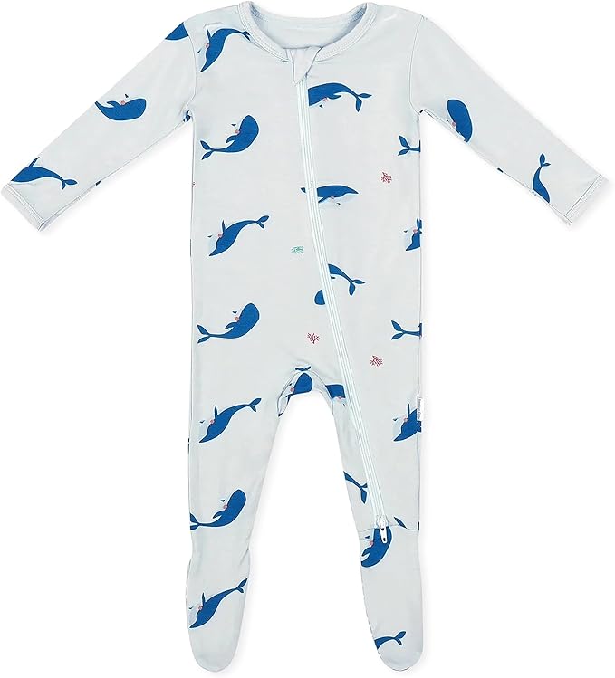 Bamboo Little Soft Baby Footie Pajamas, Baby Clothes, Newborn Sleepers, 95% Viscose and 5% Spandex, 0-24 Months