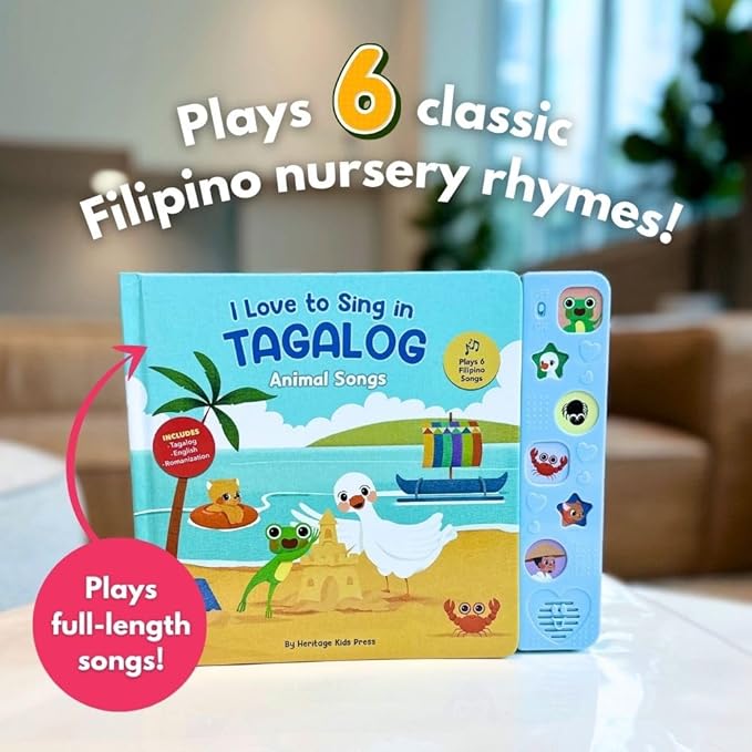 I Love to Sing in Tagalog: Animal Songs, Press and Play Interactive Songbook, Tagalog Books for Toddlers, Baby Books, Tagalog for Children