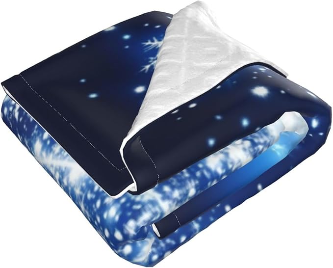 Baby Blanket Merry Christmas Blue Tree for Boy Girl Newborn 30x40 Inch Toddler Infant Nursery Throw Blankets Double Layer Comfy Soft Plush Stroller Crib Quilt