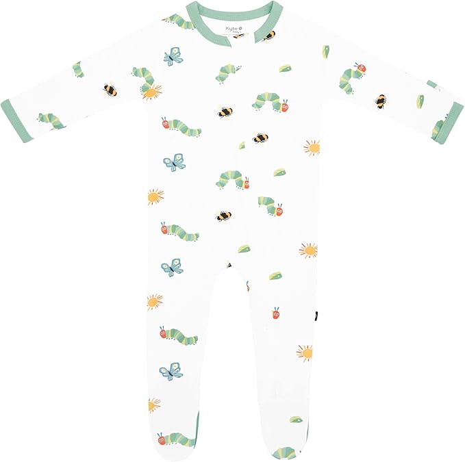 KYTE BABY Unisex Zipper Closure Footies, Rayon Made From Bamboo, 0-24 Months