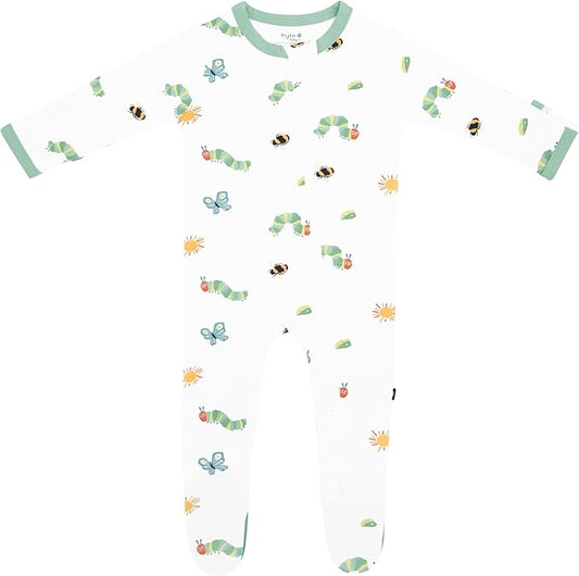 KYTE BABY Unisex Zipper Closure Footies, Rayon Made From Bamboo, 0-24 Months