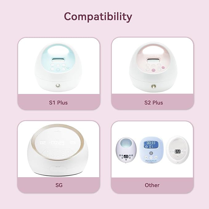 24 mm Flange Compatible with Spectra S2 S1 9 Plus Ameda MYA Motif Luna Cimilre Breast Shield, Duckbill Valves Replacement, Replace Wide Mouth Flange